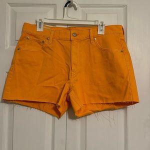 Tangerine cutoff Jean shorts from GAP